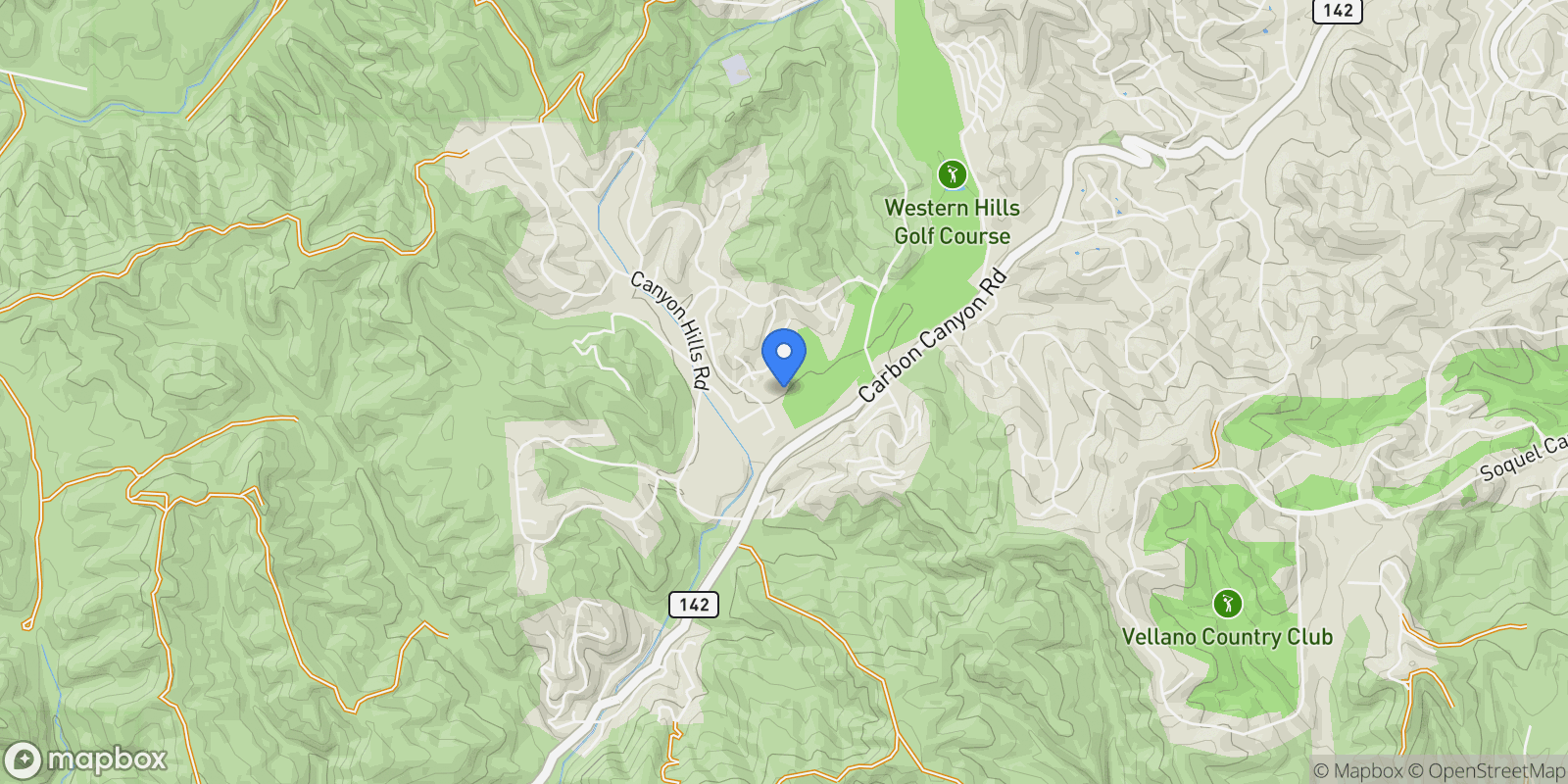 Map showing 1445 Westridge, Chino Hills, California, United States.