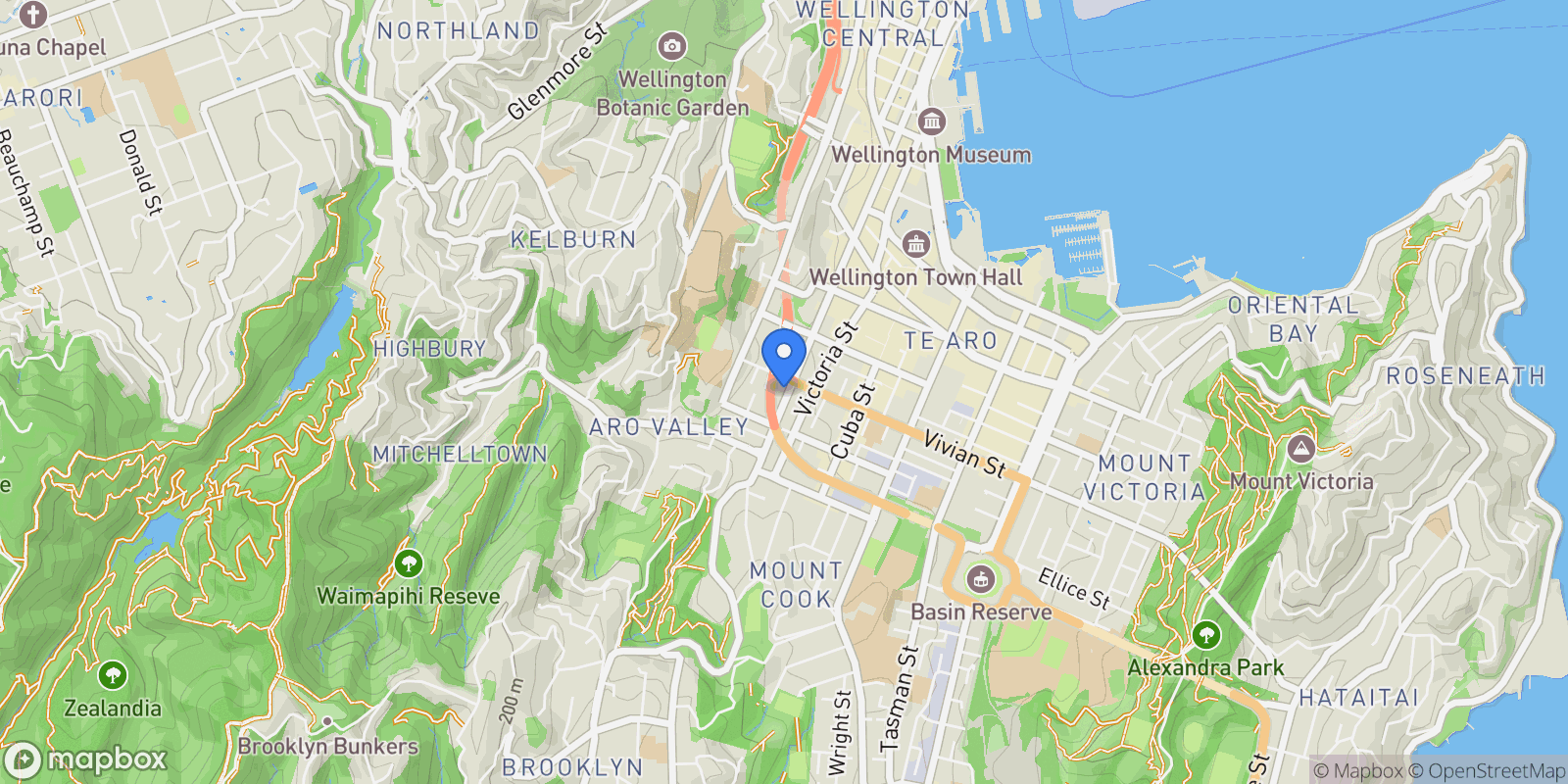 Map showing 10/254 Willis Street Te Aro, Wellington, WGN 6011, Wellington, Wellington, New Zealand.