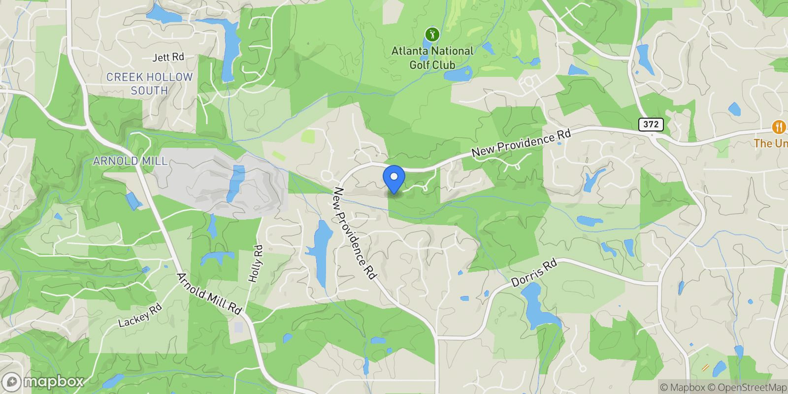 Map showing 195 Horizon Hill, Milton, Georgia, United States.