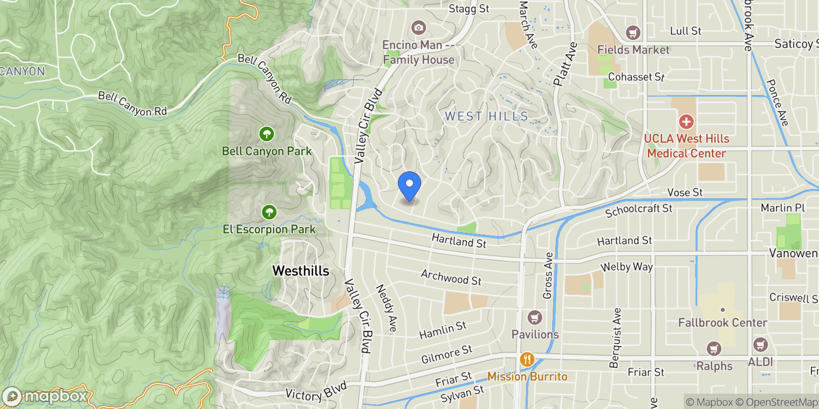Map showing 24206 Saint Edens Circle, Bell Canyon, California, United States.