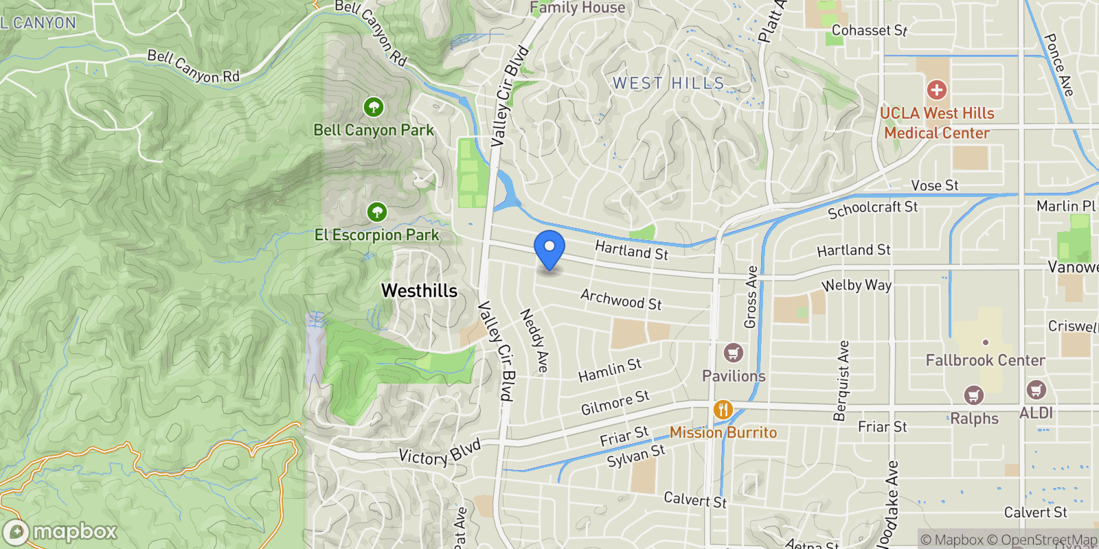 Map showing 24224 Welby Way, Bell Canyon, California, United States.