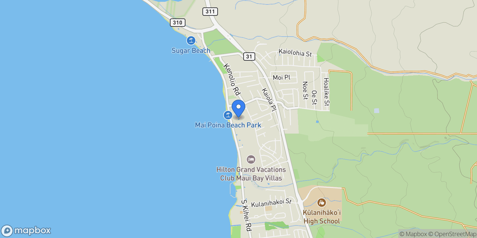 Map showing Kai Makani 46-203 46 Kai Makani Loop, Kihei, HI 96753, Kihei, Hawaii, United States.