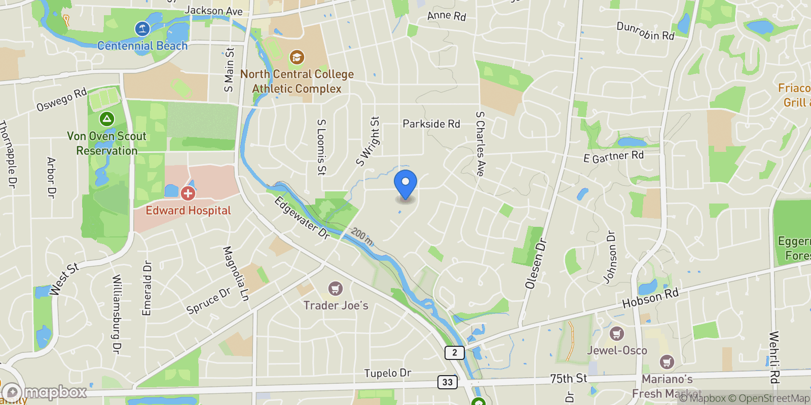 Map showing 908 Julian Court, Naperville, IL, 60540, USA, Naperville, Illinois, United States.