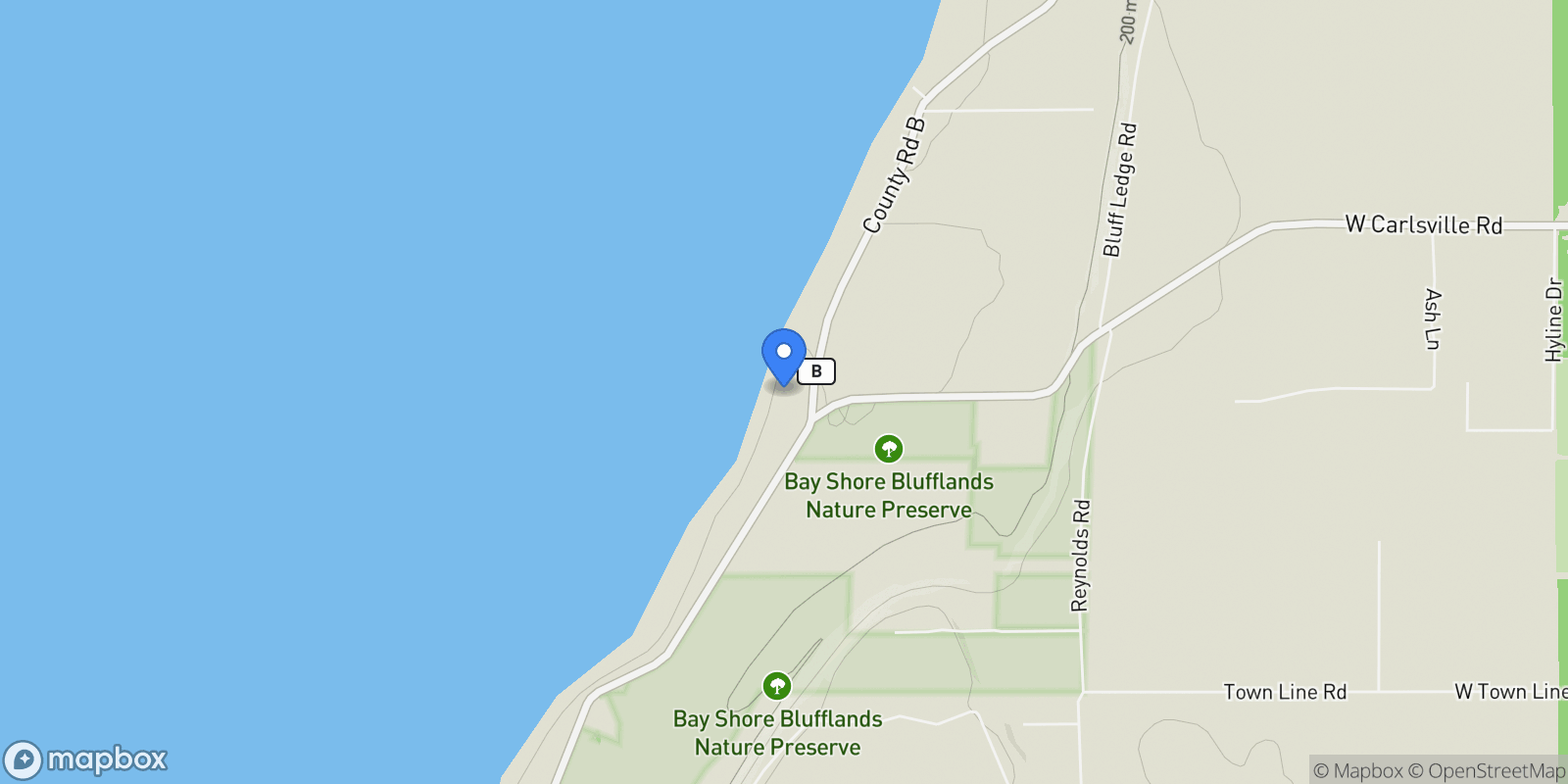 Map showing 5707 Bay Shore Dr, Sturgeon Bay, WI, 54235, USA, Sturgeon Bay, Wisconsin, United States.