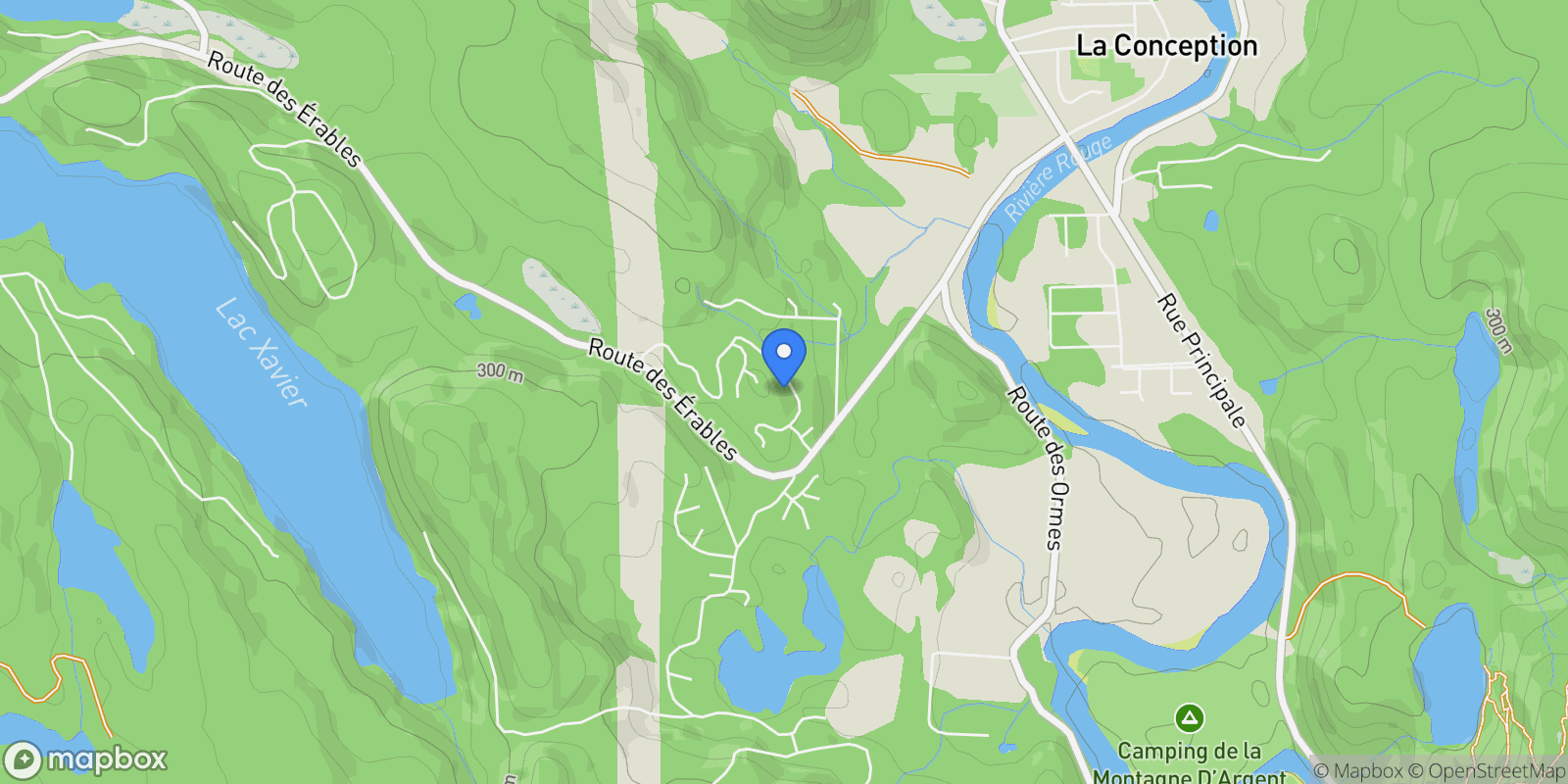 Map showing 179 Ch. des Novateurs, La Conception, Quebec, Canada.