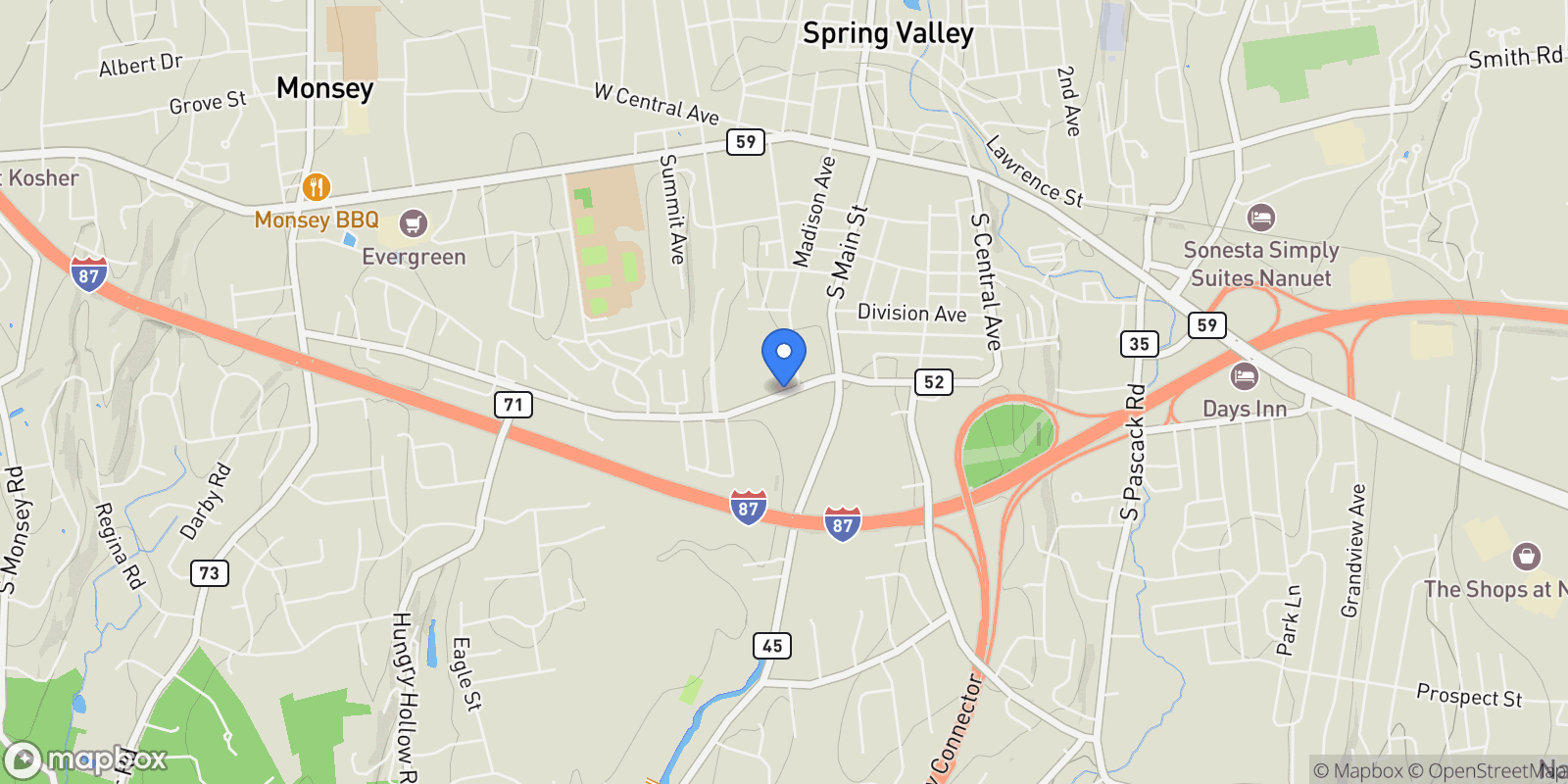 Map showing 234 Old Nyack Turnpike #201, Spring Valley, NY 10977, Spring Valley, New York, United States.