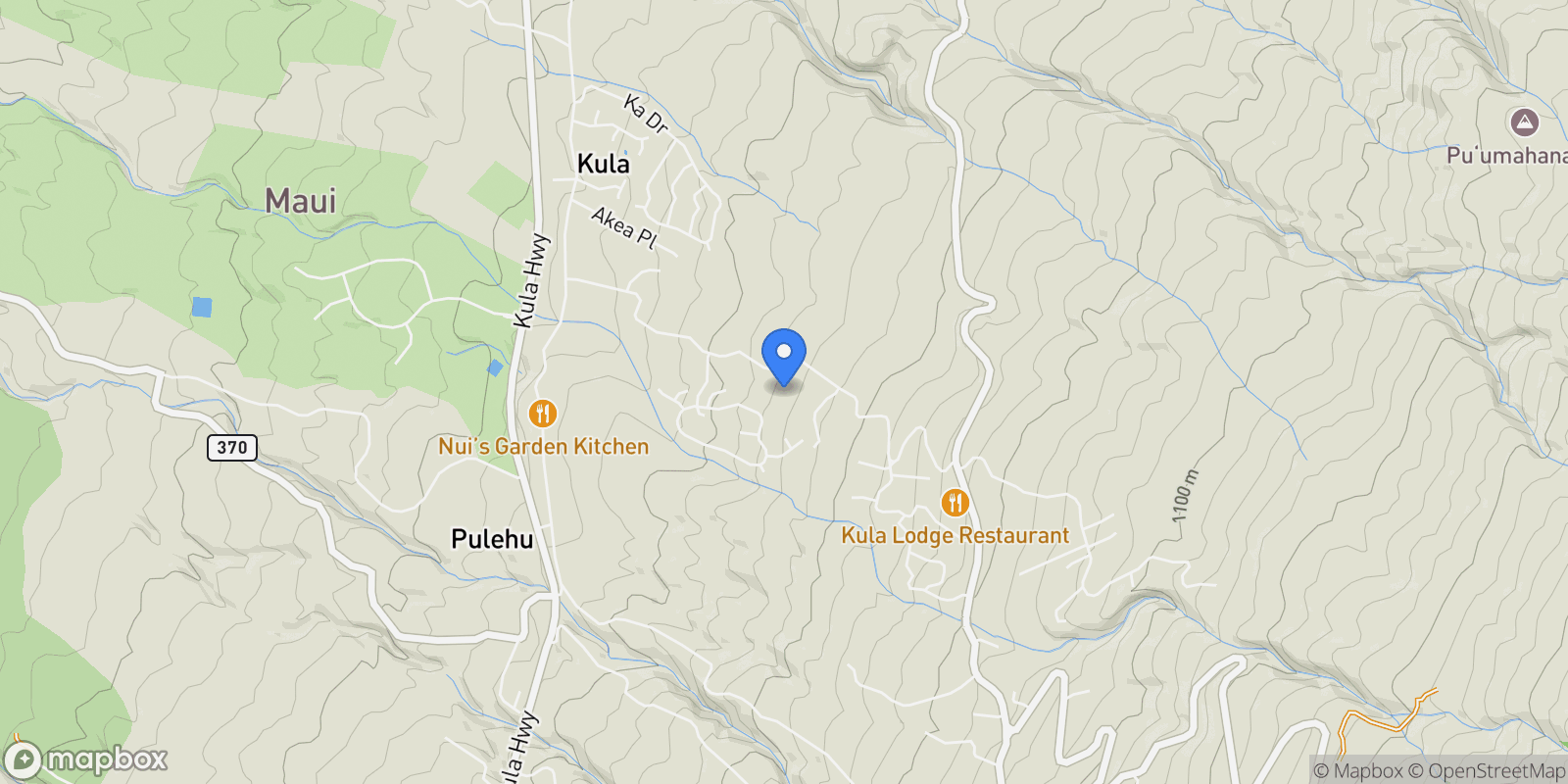 Map showing 730 Lower Kimo Drive, Kula, HI 96790, Kula, Hawaii, United States.
