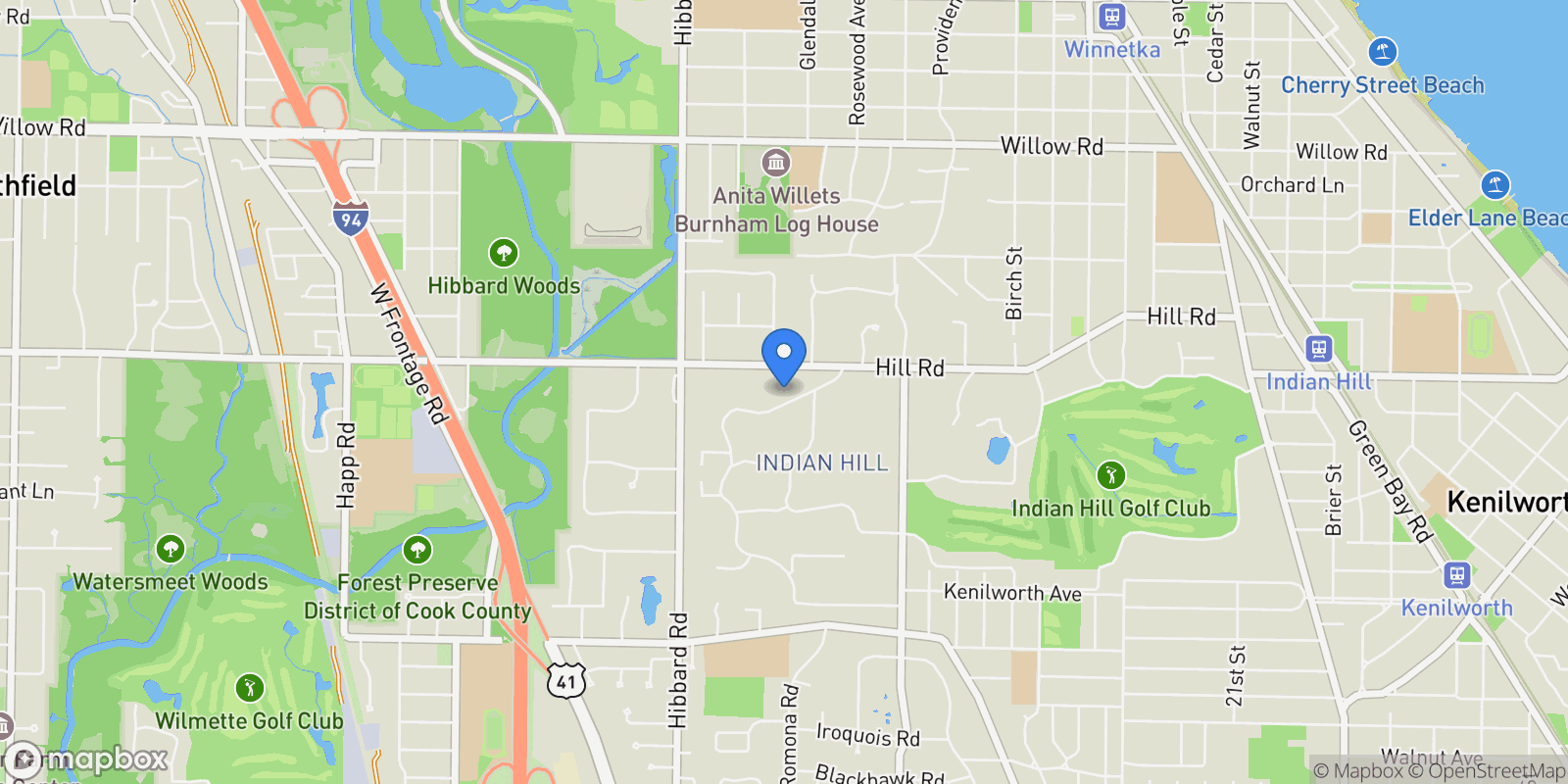 Map showing 32 Woodley Road, Winnetka, IL, 60093, USA, Winnetka, Illinois, United States.