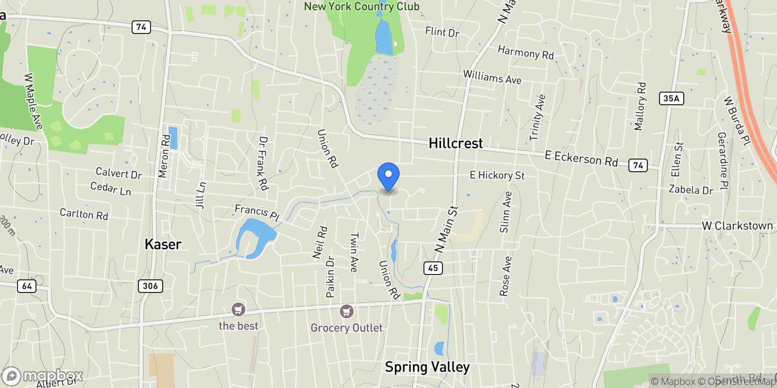 Map showing 37 Dessau Circle, Spring Valley, NY 10977, Spring Valley, New York, United States.
