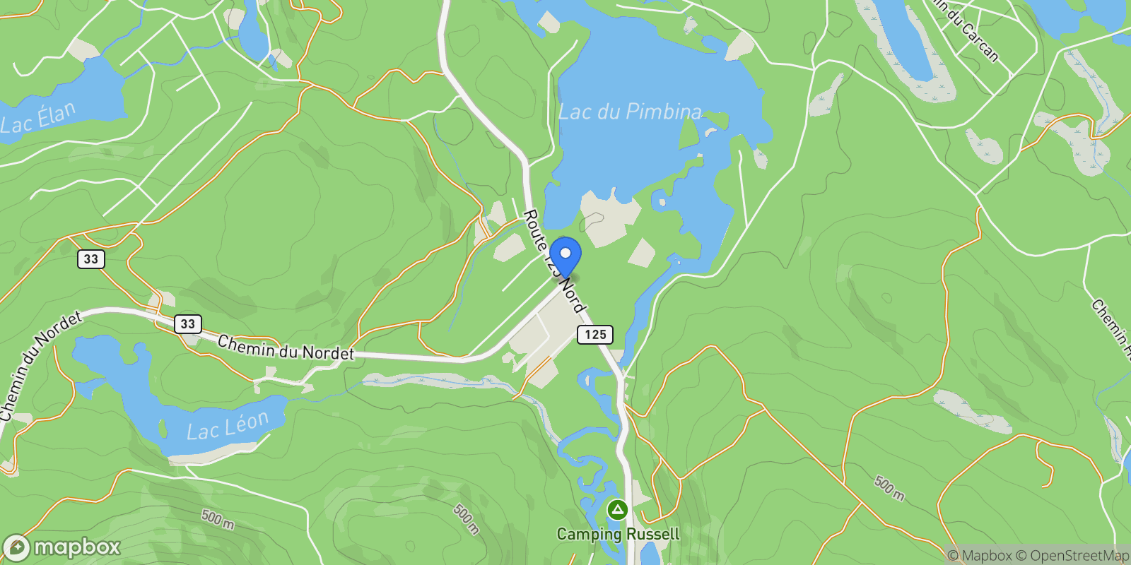 Map showing 1620 Route 125 N., Saint-Donat-de-Montcalm, Quebec, Canada.