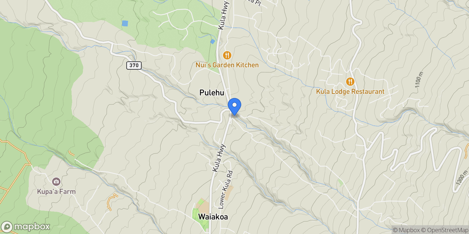 Map showing 110 Kamehameiki Road, Kula, HI 96790, Kula, Hawaii, United States.