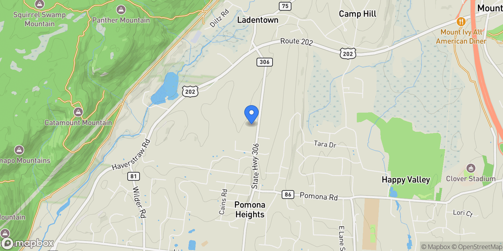 Map showing 613 Route 306, Suffern, NY 10901, Montebello, New York, United States.