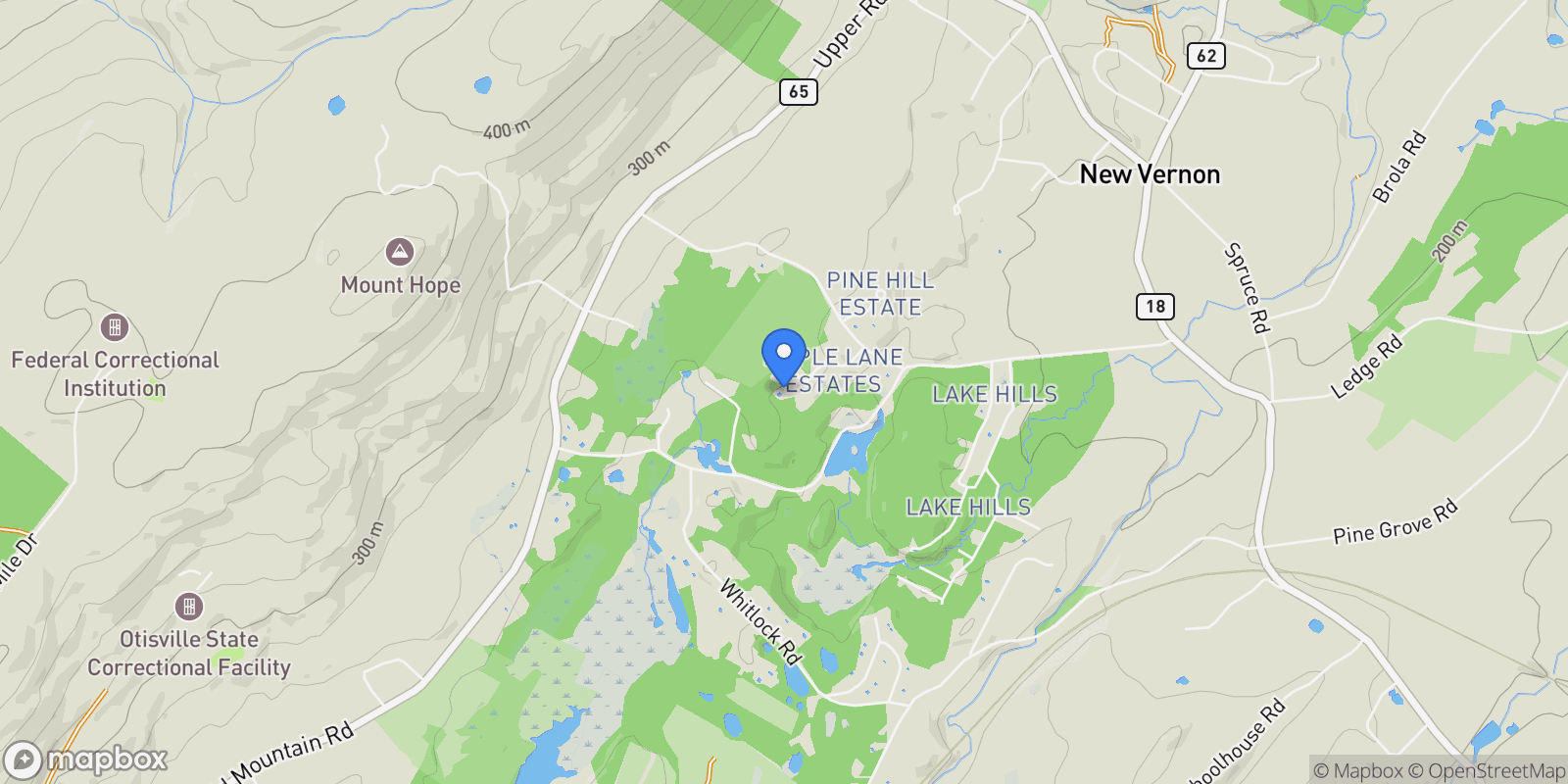 Map showing 28 Forest Hills Lane, Otisville, NY 10963, Otisville, New York, United States.