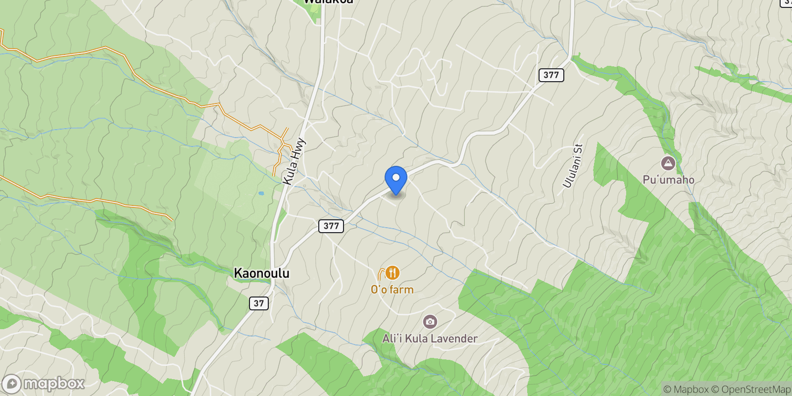 Map showing 850 Kekaulike Avenue, Unit B, Kula, HI 96790, Kula, Hawaii, United States.