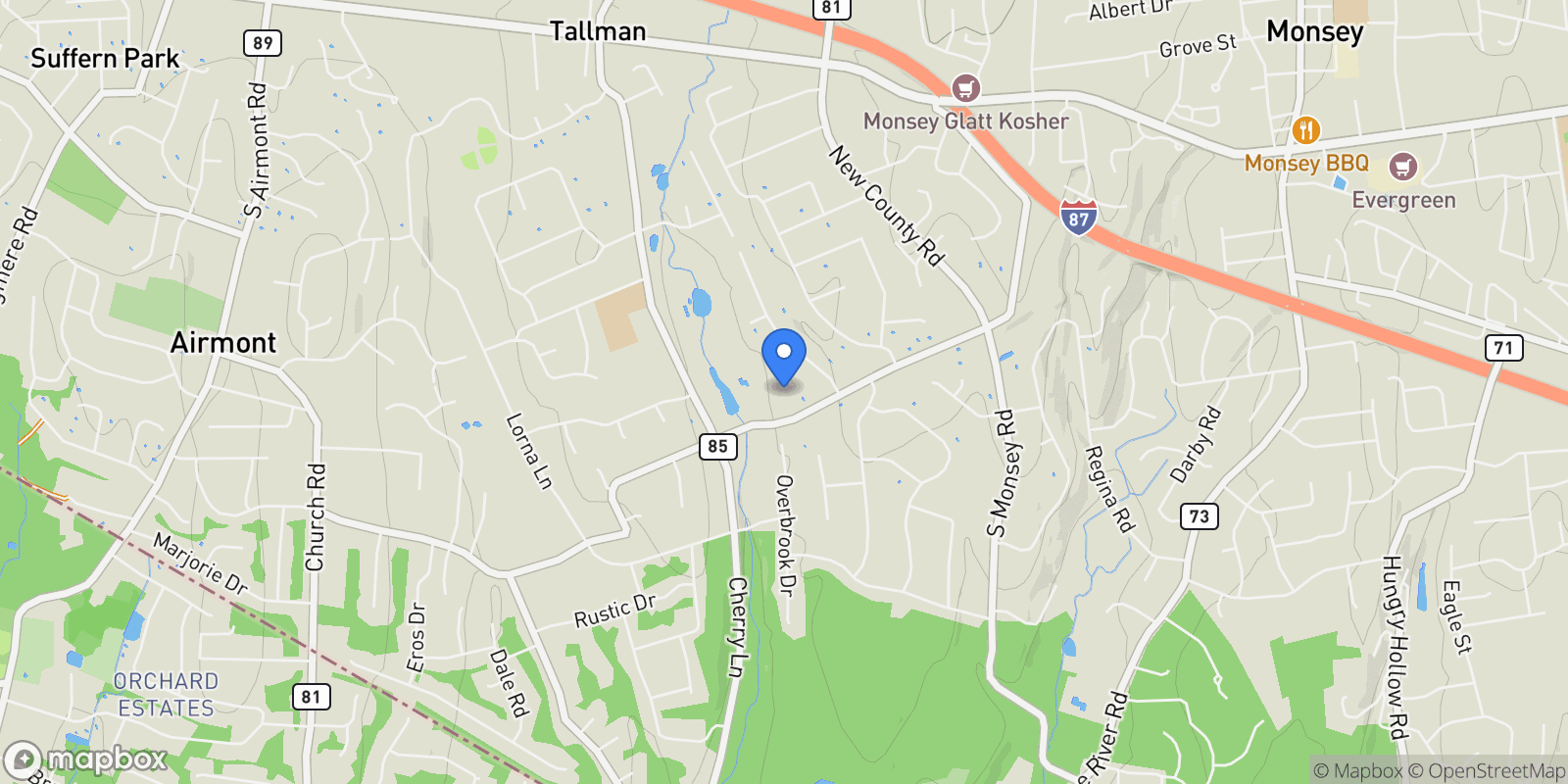 Map showing 3 Larissa Court, Airmont, NY 10952, Airmont, New York, United States.