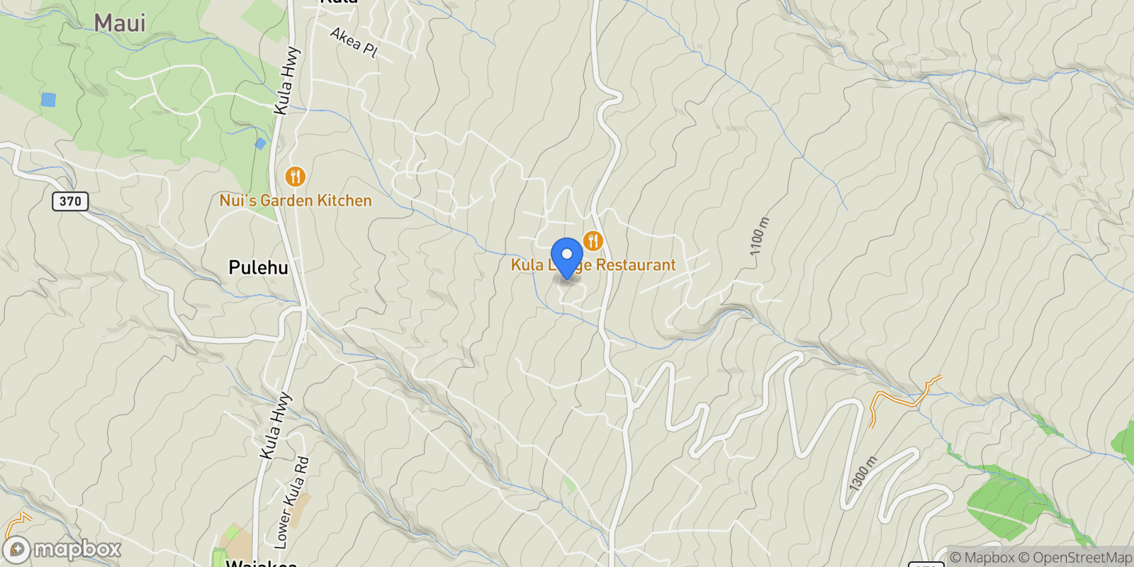Map showing 34 Kulalani Circle, Kula, HI 96790, Kula, Hawaii, United States.