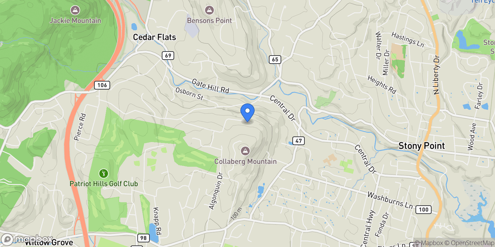 Map showing 36 Dickens Street, Stony Point, NY 10980, Haverstraw, New York, United States.