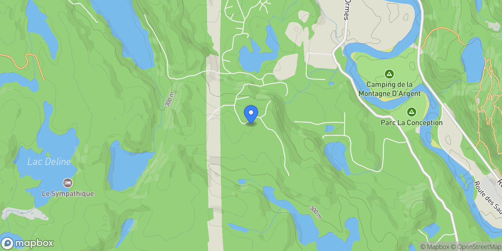 Map showing 369 Ch. des Grands, La Conception, Quebec, Canada.
