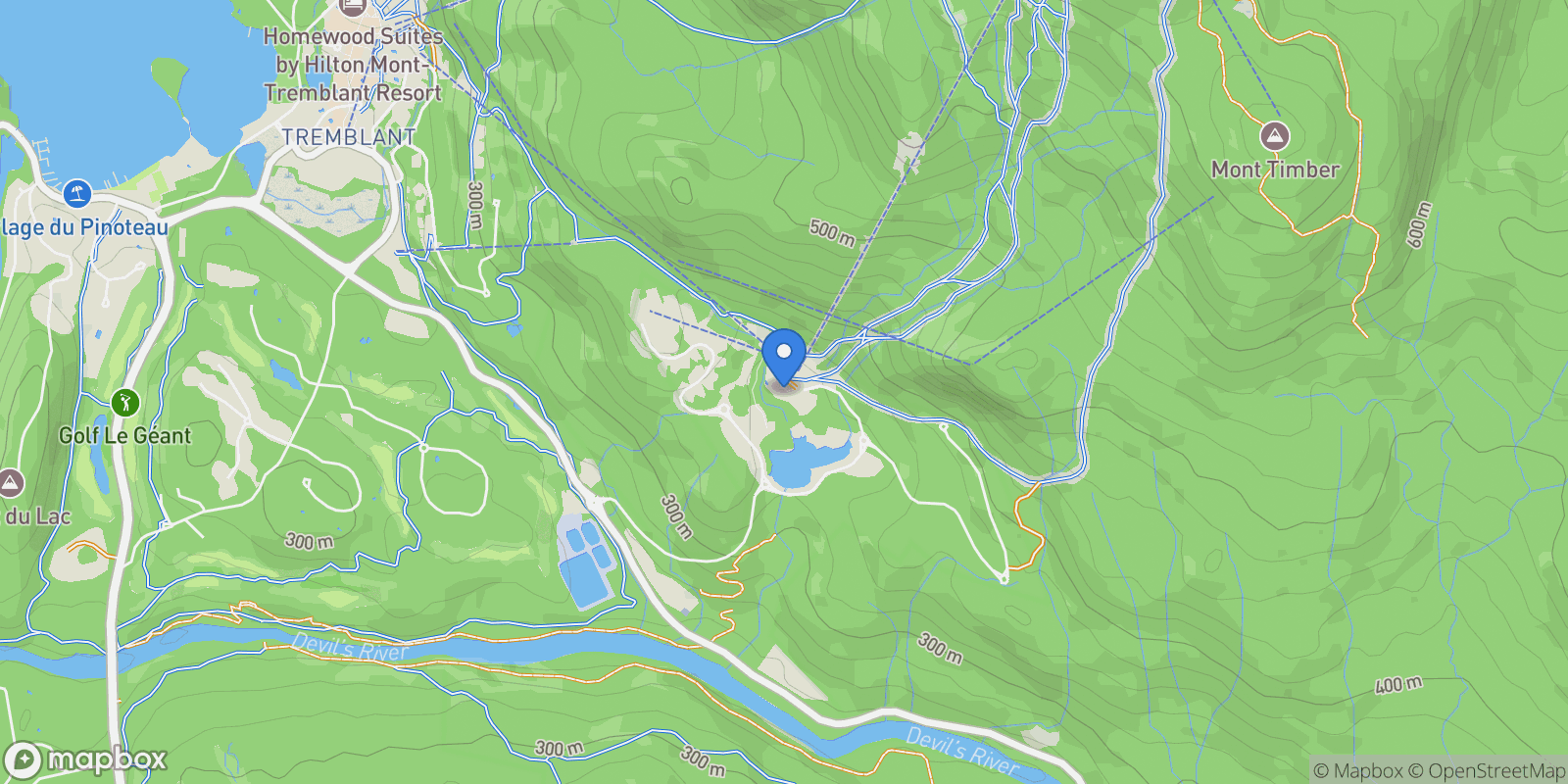 Map showing 1510 Ch. du Versant-Soleil 7, Mont-Tremblant, Quebec, Canada.