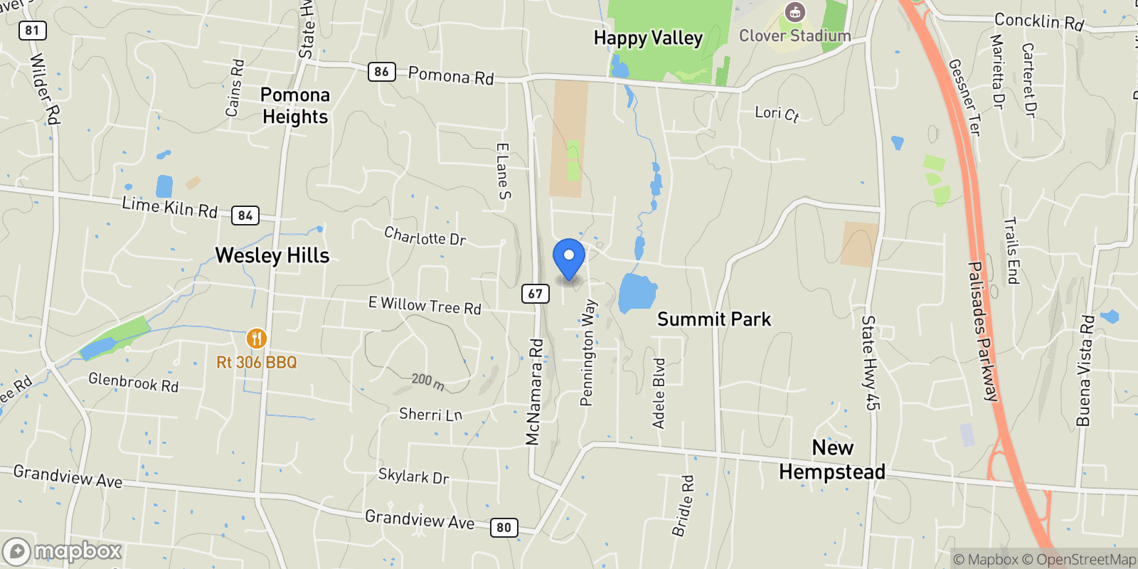 Map showing 11 Argo Lane, Monsey, NY 10977, Spring Valley, New York, United States.