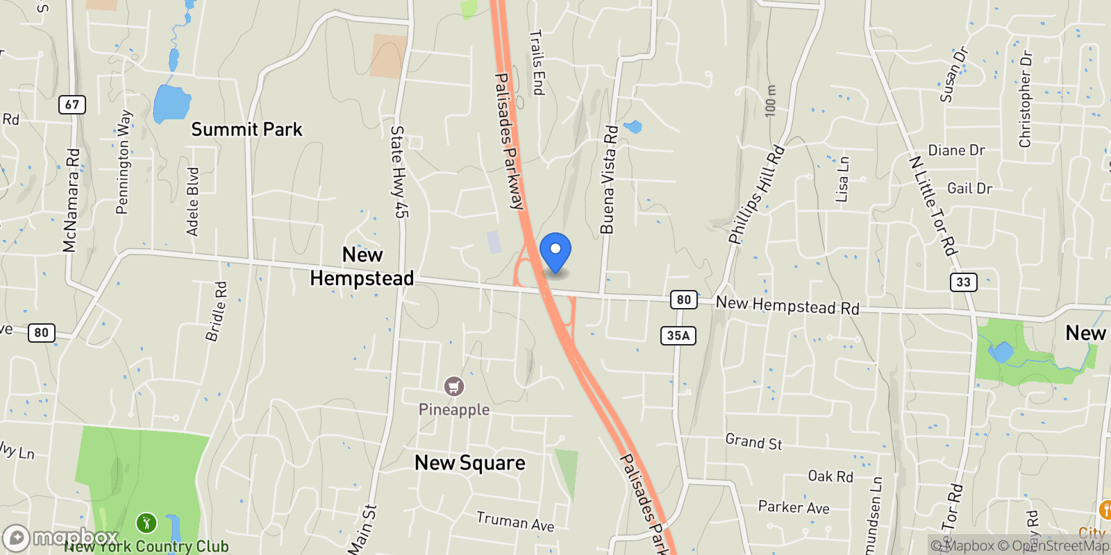 Map showing 398 New Hempstead Road, New City, NY 10956, New City, New York, United States.