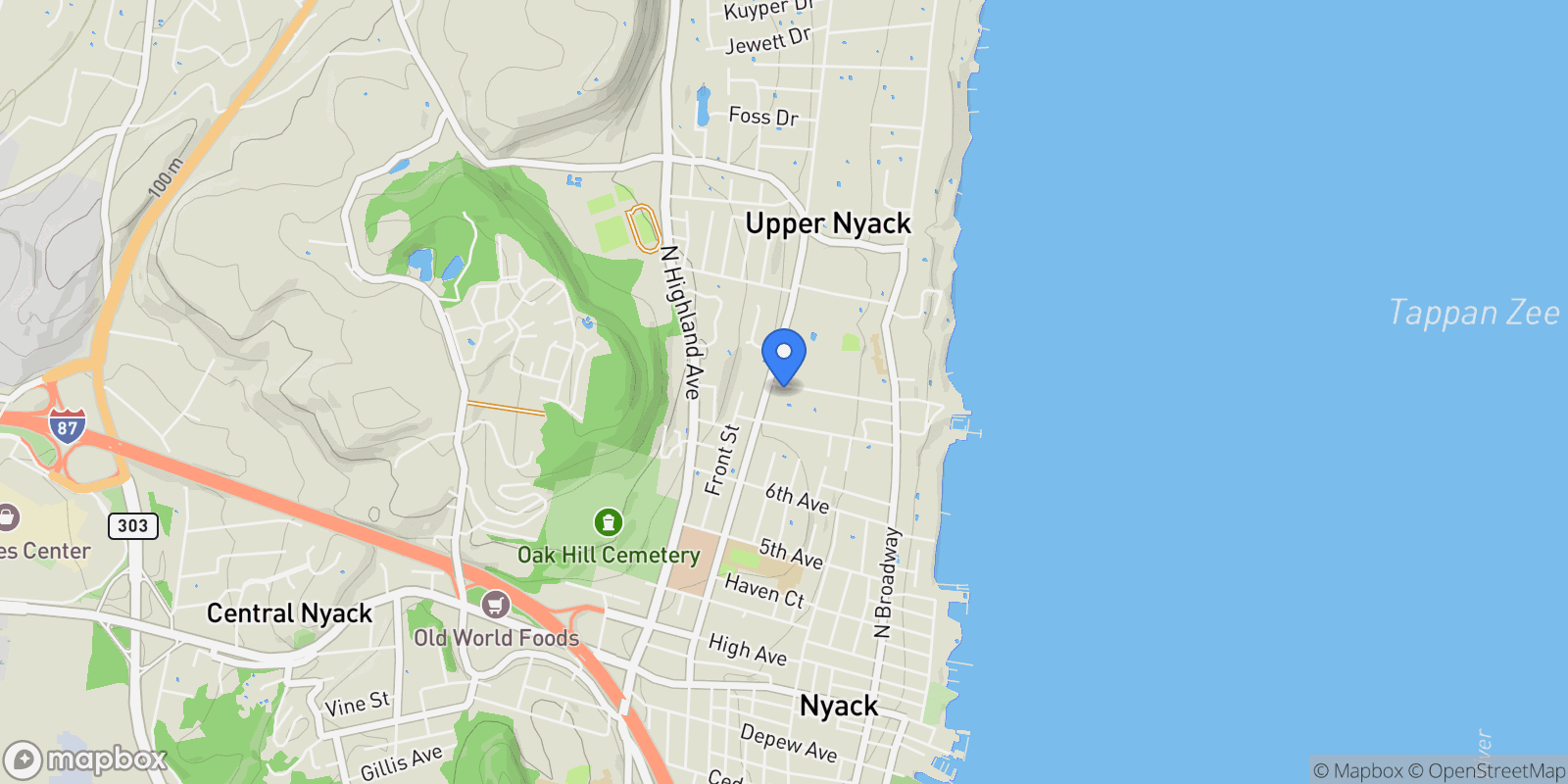 Map showing 139 Castle Heights Avenue, Nyack, NY 10960, Nyack, New York, United States.