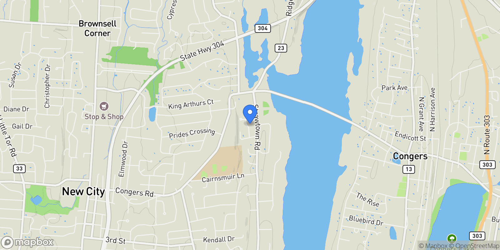 Map showing 3 Spirea Lane, New City, NY 10956, New City, New York, United States.