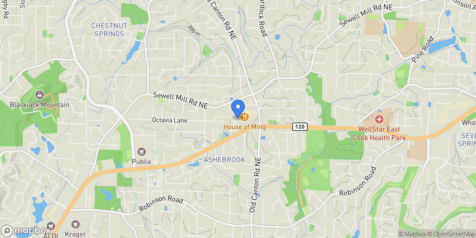 Map showing Marietta, Georgia, United States.