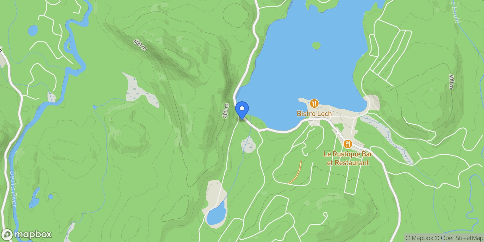 Map showing 2453 Ch. du Lac-Supérieur, Lac-Supérieur, Quebec, Canada.