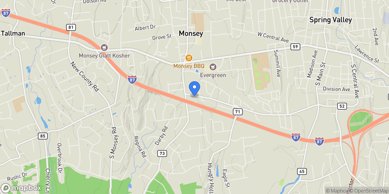 Map showing 19 Old Nyack Turnpike #202, Monsey, NY 10952, Airmont, New York, United States.