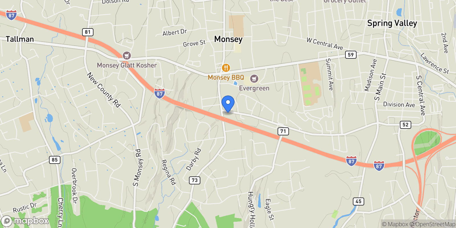 Map showing 15 Old Nyack Turnpike #201, Monsey, NY 10952, Airmont, New York, United States.