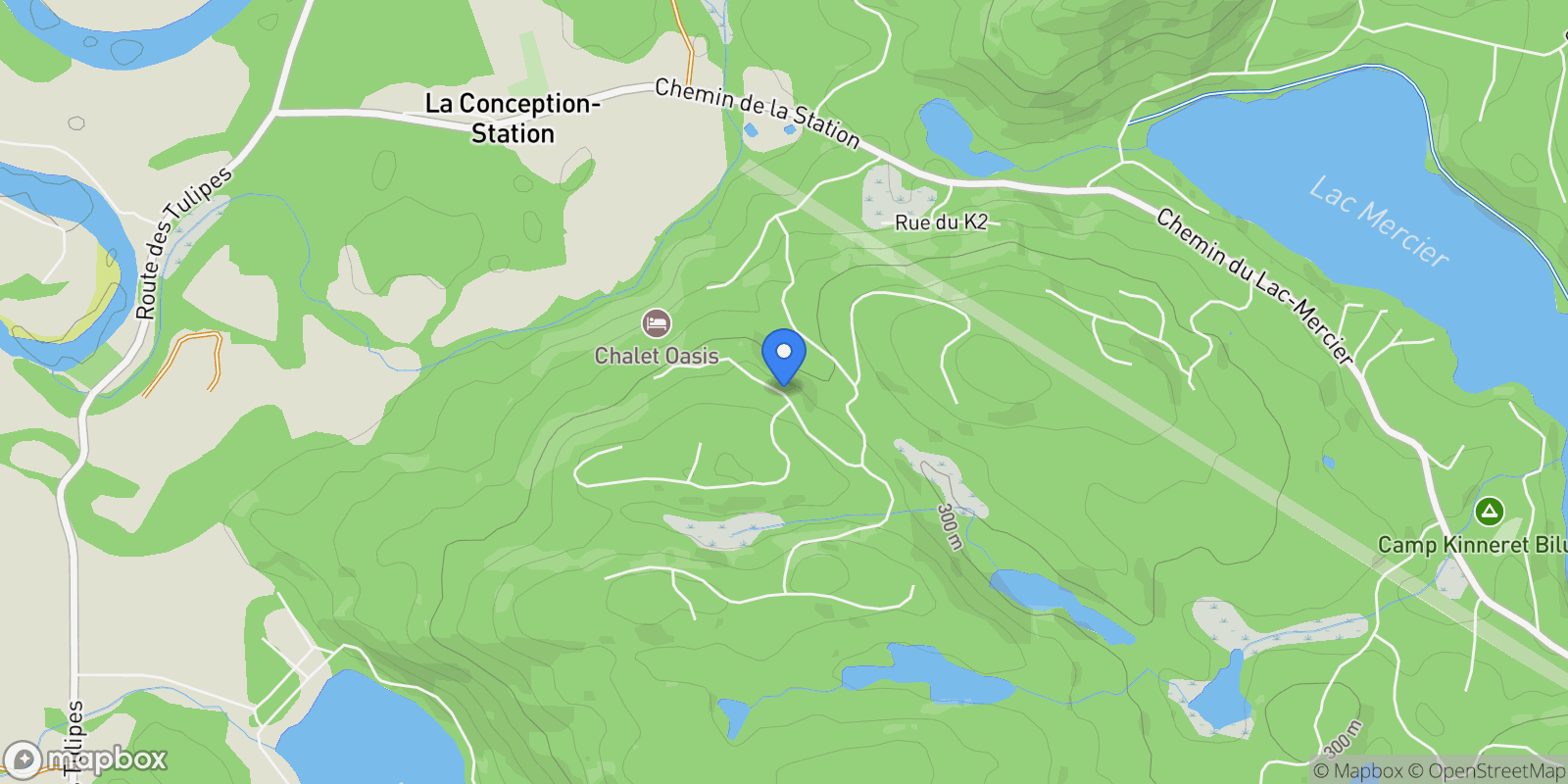 Map showing 50 Rue du Mont-Sanford, La Conception, Quebec, Canada.