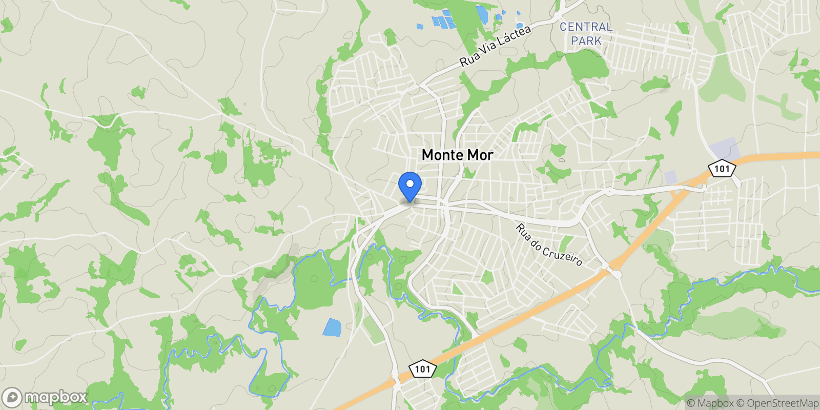 Map showing Monte Mor, State of São Paulo, Brazil.