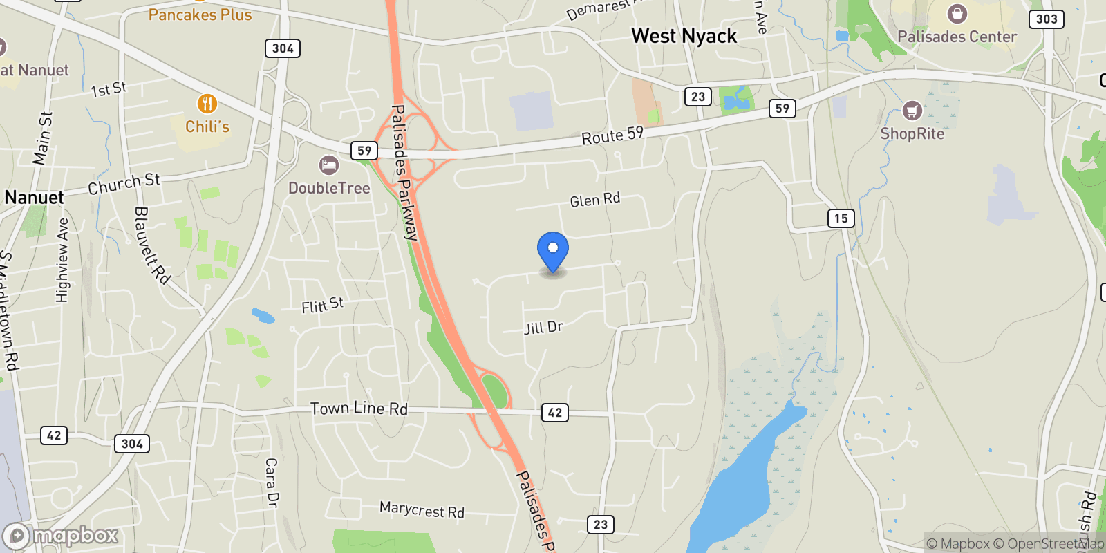 Map showing 37 Continental Drive, West Nyack, NY 10994, West Nyack, New York, United States.