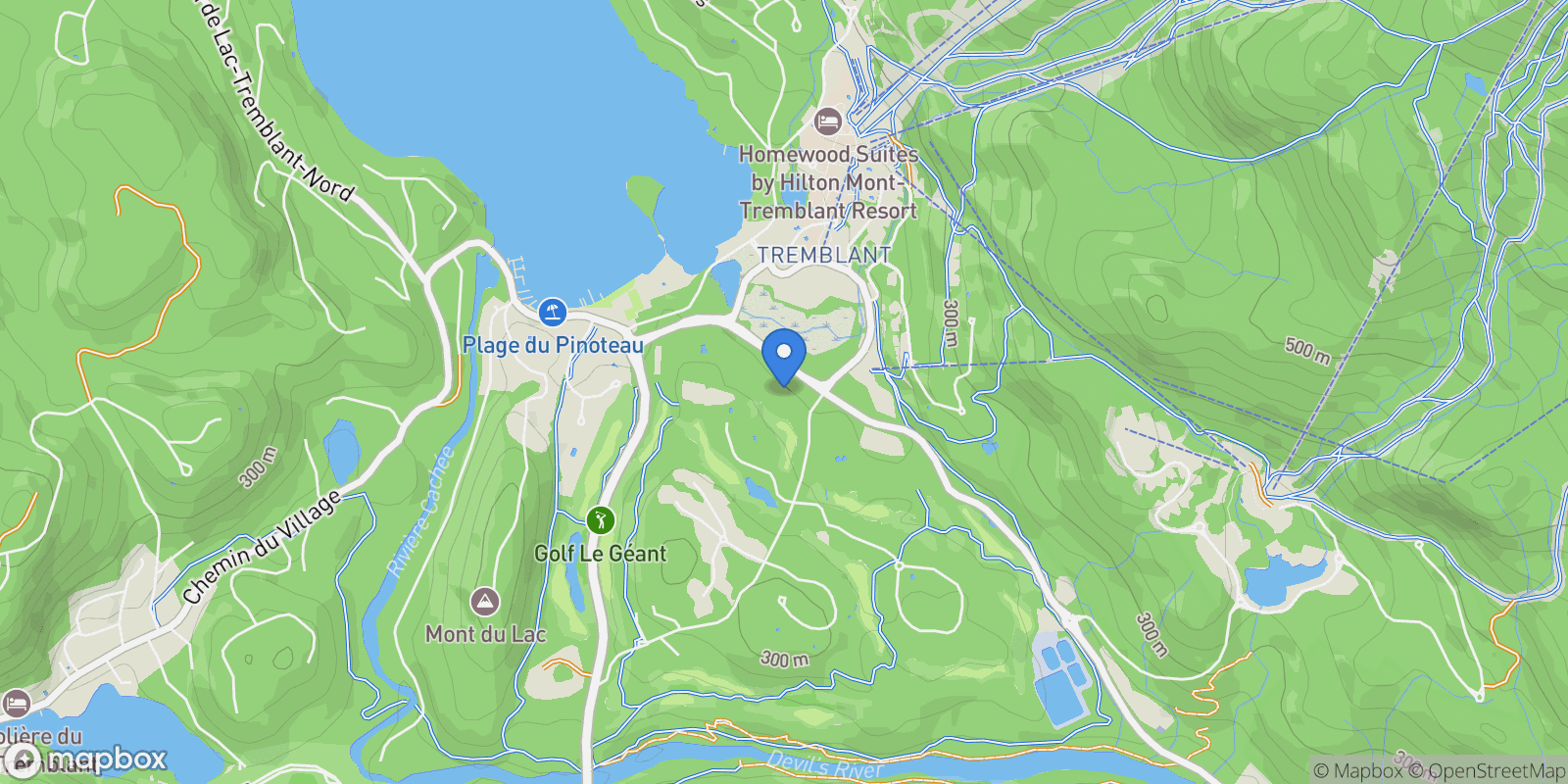 Map showing 211 Ch. des Quatre-Sommets 8, Mont-Tremblant, Quebec, Canada.