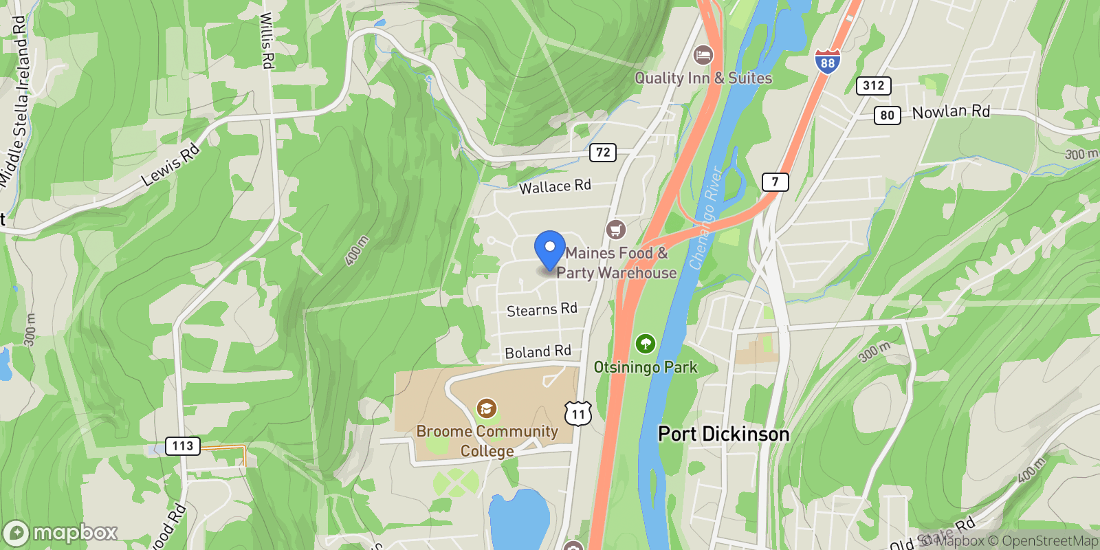 Map showing 24 Forest Hills Lane, Otisville, NY 10963, Binghamton, New York, United States.