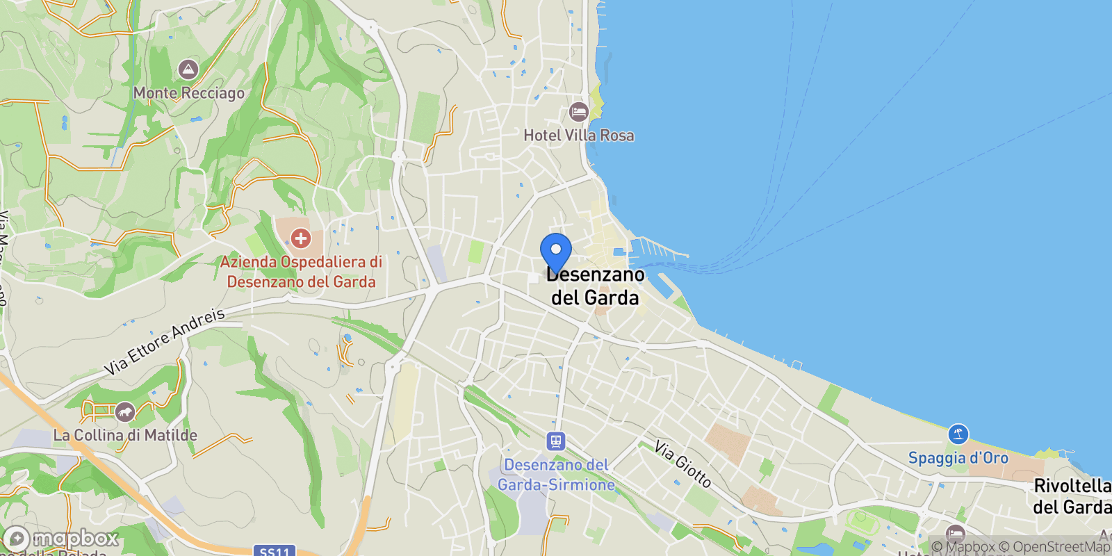 Map showing Desenzano del Garda, Lombardy, Italy.