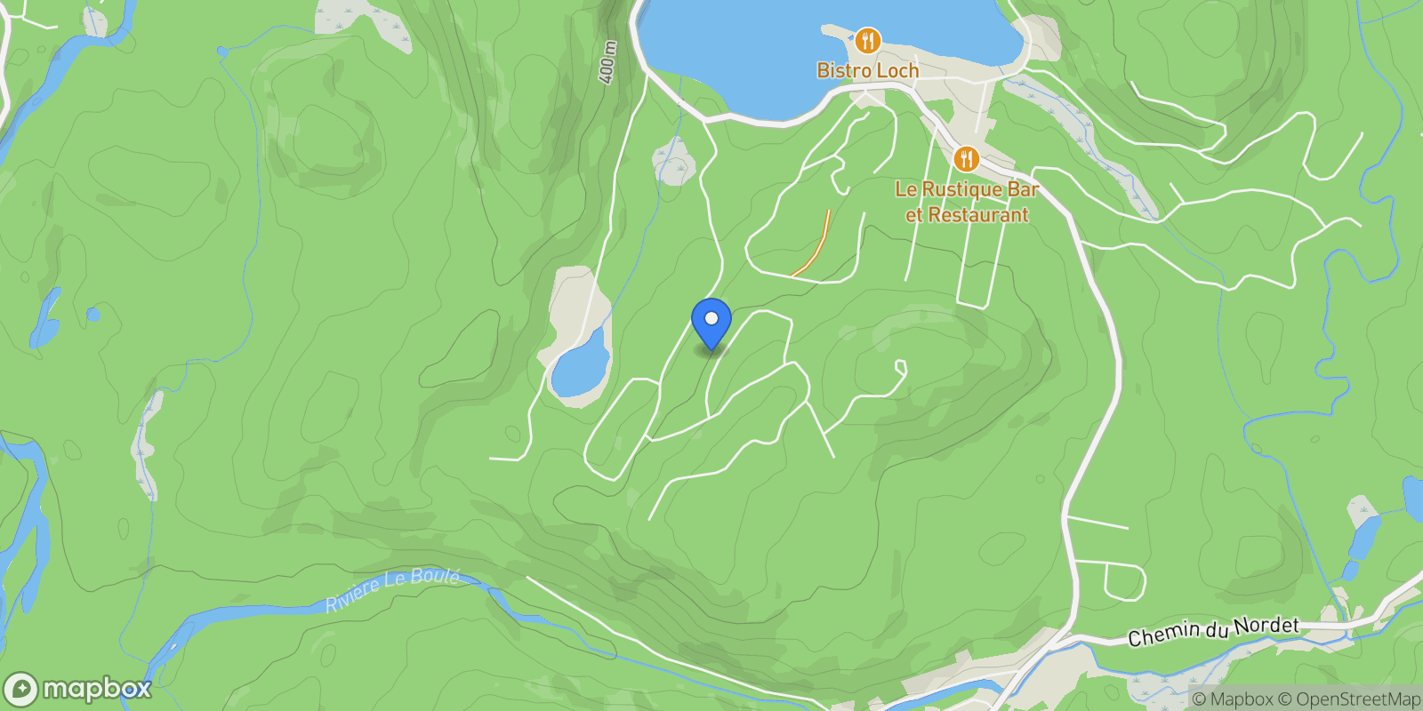 Map showing 505 Crois. de la Coulée, Lac-Supérieur, Quebec, Canada.