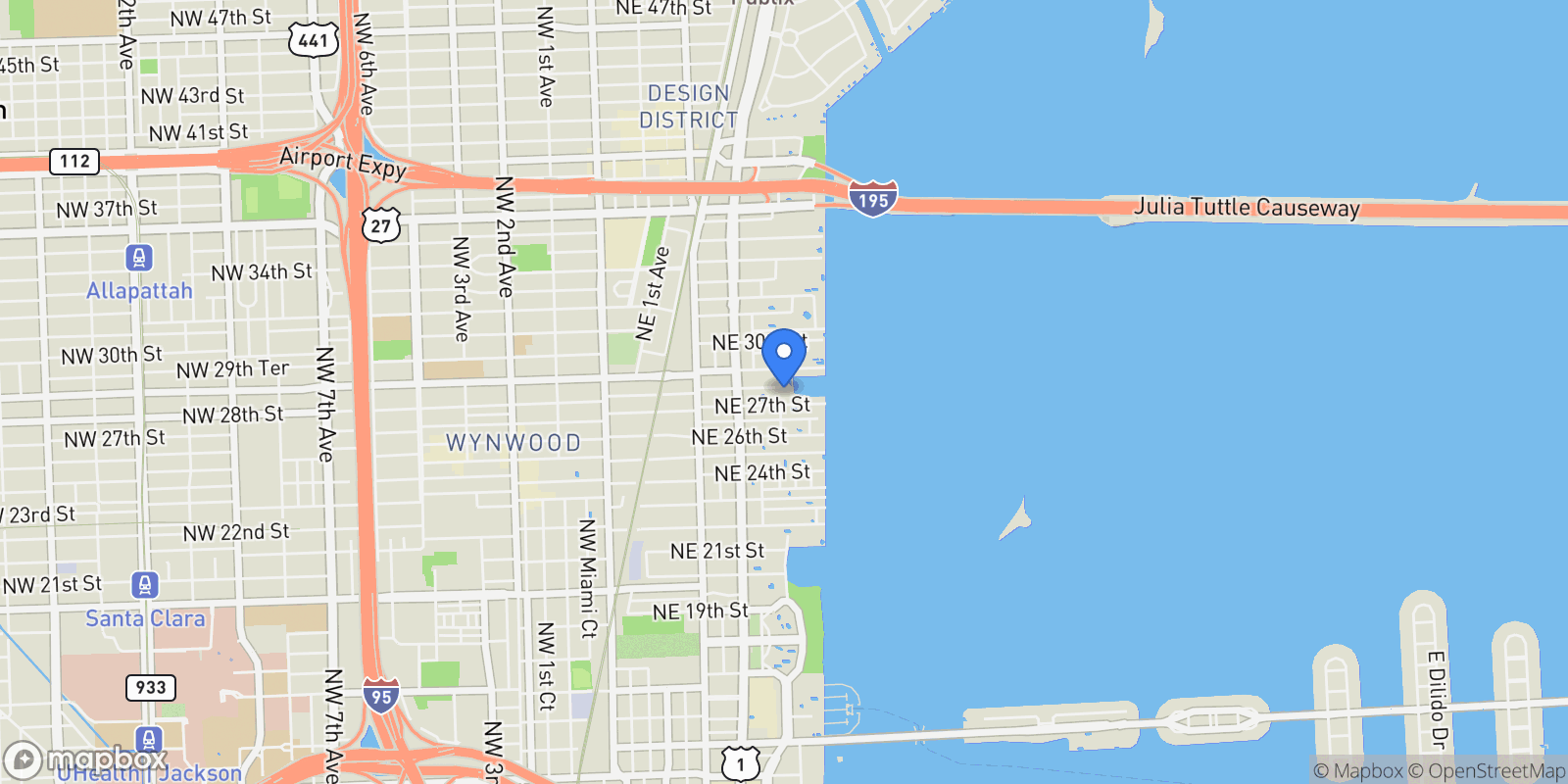 Map showing 460 NE 28th St 3508, Miami, Florida, United States.