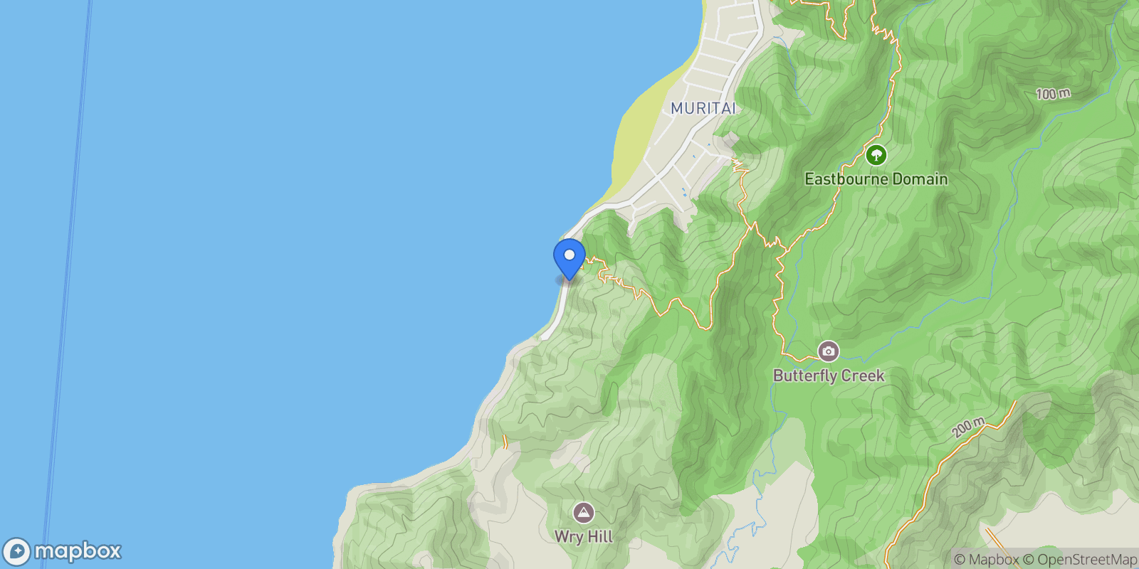 Map showing 505 Muritai Road Eastbourne, Lower Hutt, WGN 5013, Lower Hutt, Wellington, New Zealand.