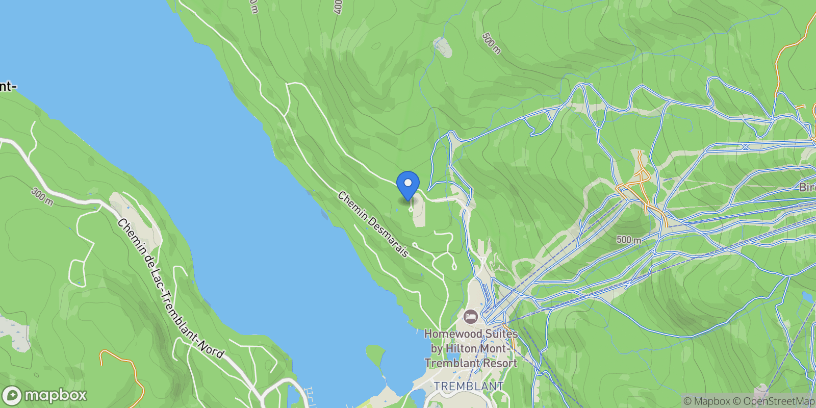 Map showing 111 Ch. des Légendes, Mont-Tremblant, Quebec, Canada.