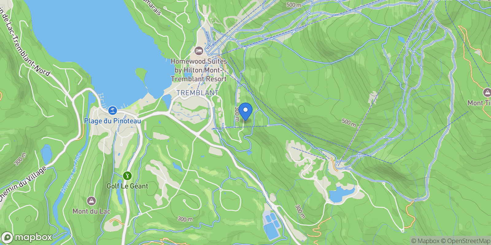 Map showing 115 Ch. des Sous-Bois 204, Mont-Tremblant, Quebec, Canada.