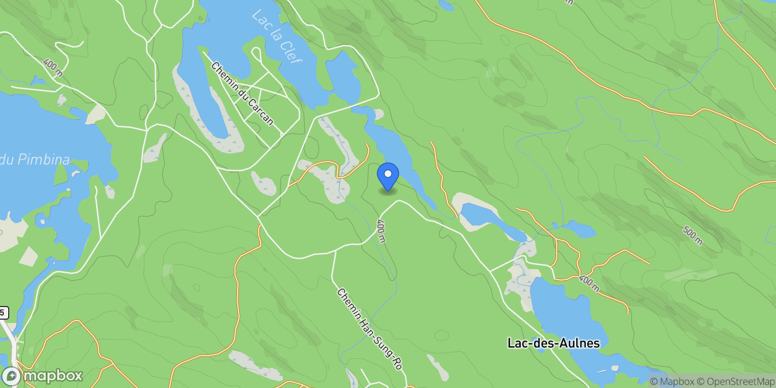 Map showing Ch. du Lac-Baribeau, Lac-Clef, Quebec, Canada.