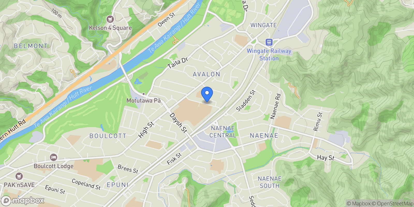 Map showing 37 Walters Street Avalon, Lower Hutt, WGN 5011, Lower Hutt, Wellington, New Zealand.