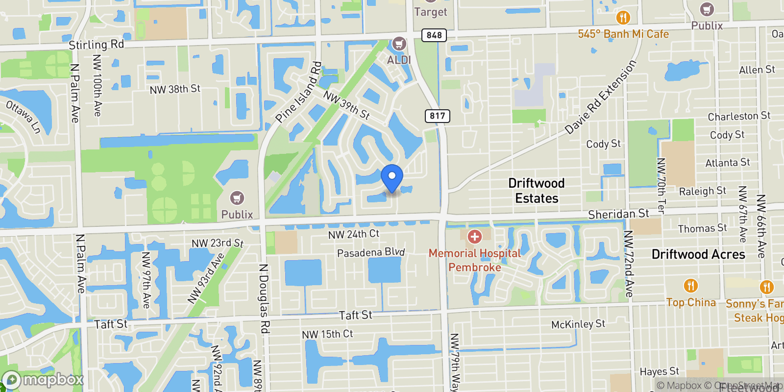 Map showing 2691 NW 83rd Ter, Cooper City, Florida, United States.