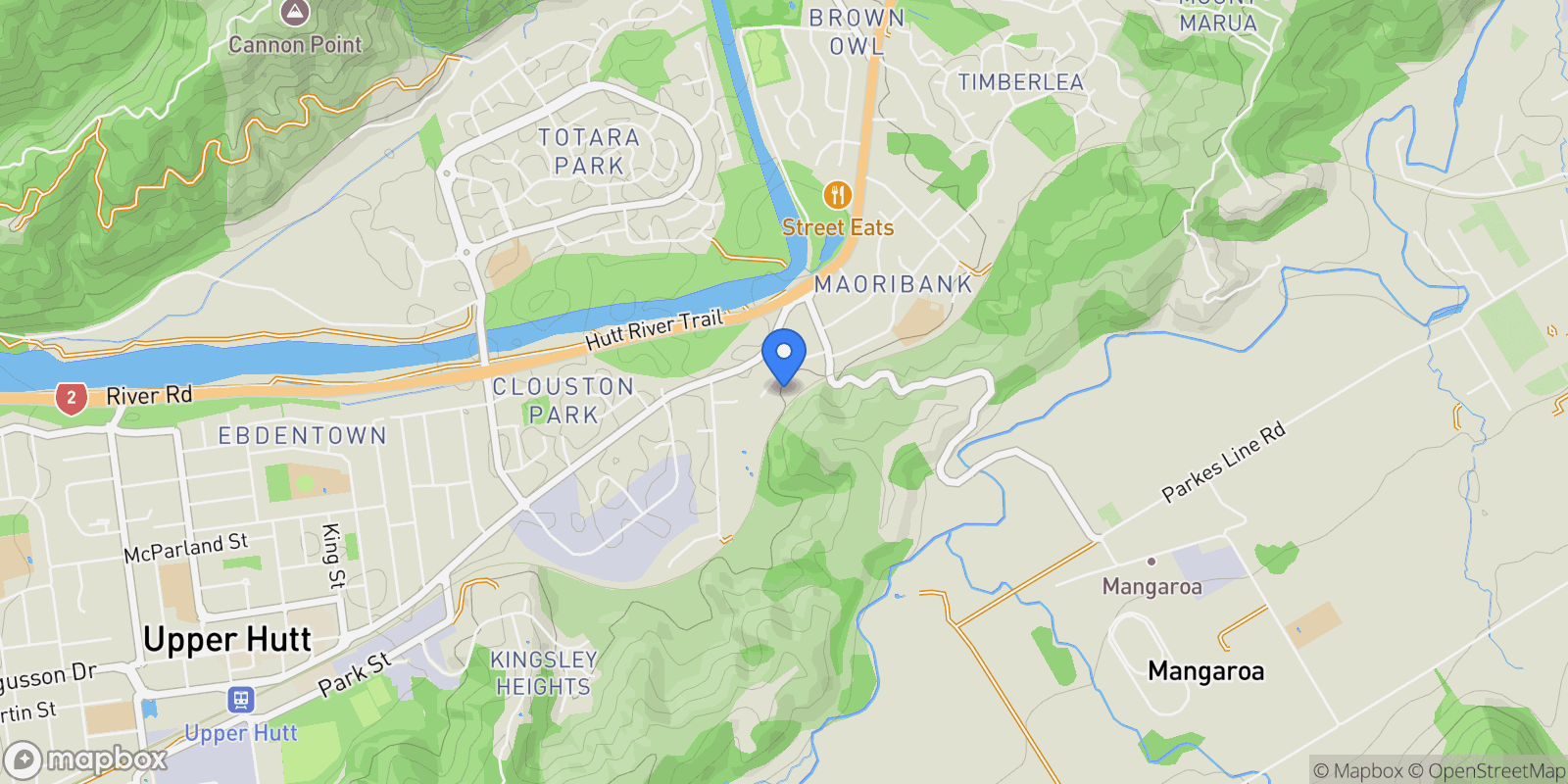Map showing 9A McCarthy Grove Clouston Park, Upper Hutt, WGN 5018, Upper Hutt, Wellington, New Zealand.