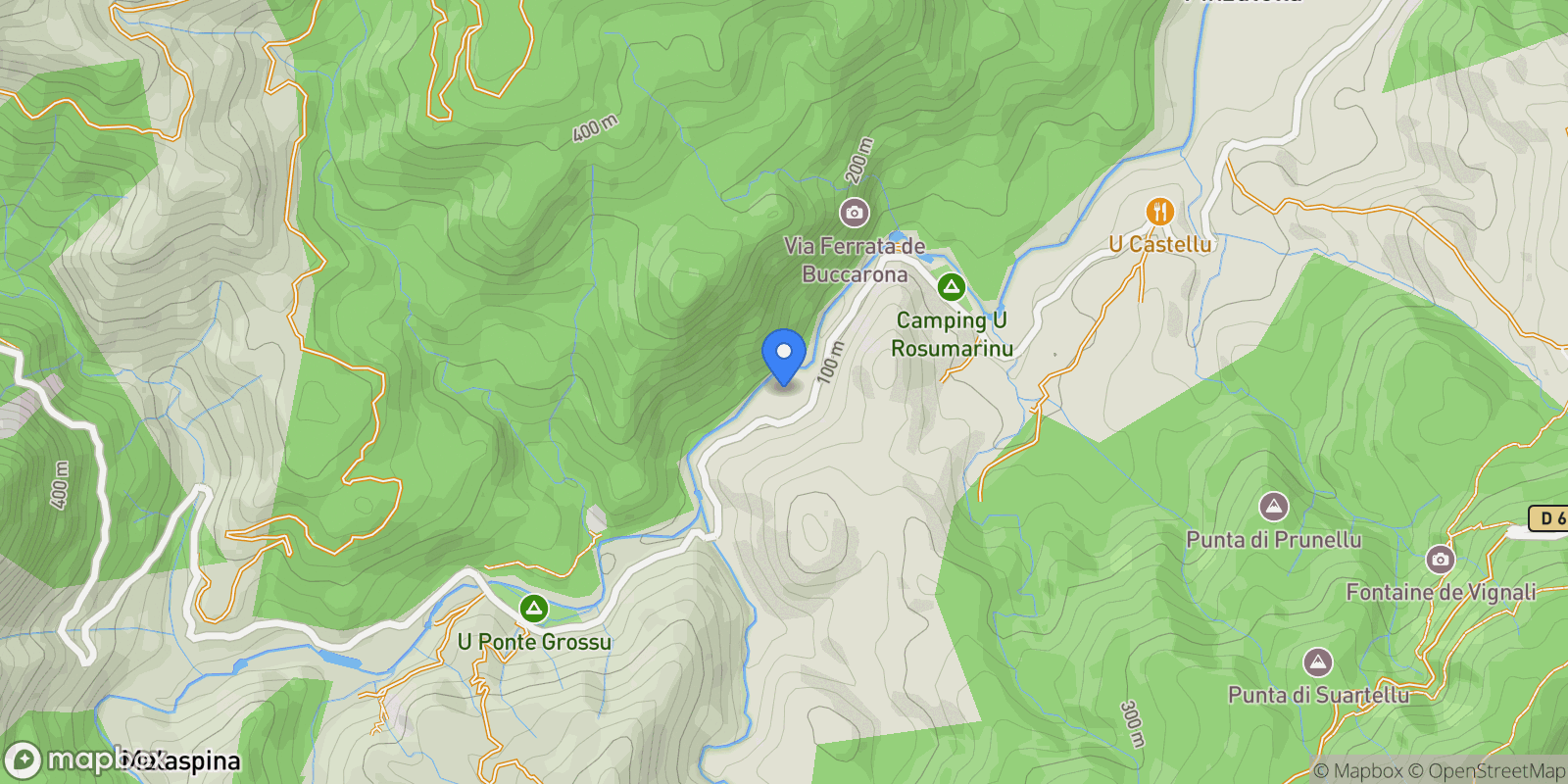 Map showing Sari-Solenzara, Corsica, France.
