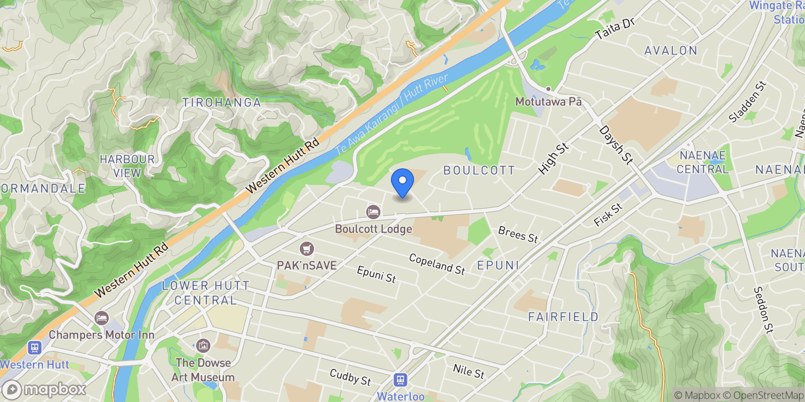 Map showing 9/7 Ariki Street Boulcott , Lower Hutt, WGN 5010, Lower Hutt, Wellington, New Zealand.