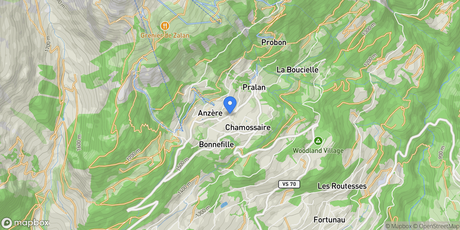 Map showing Ayent, Valais, Switzerland.