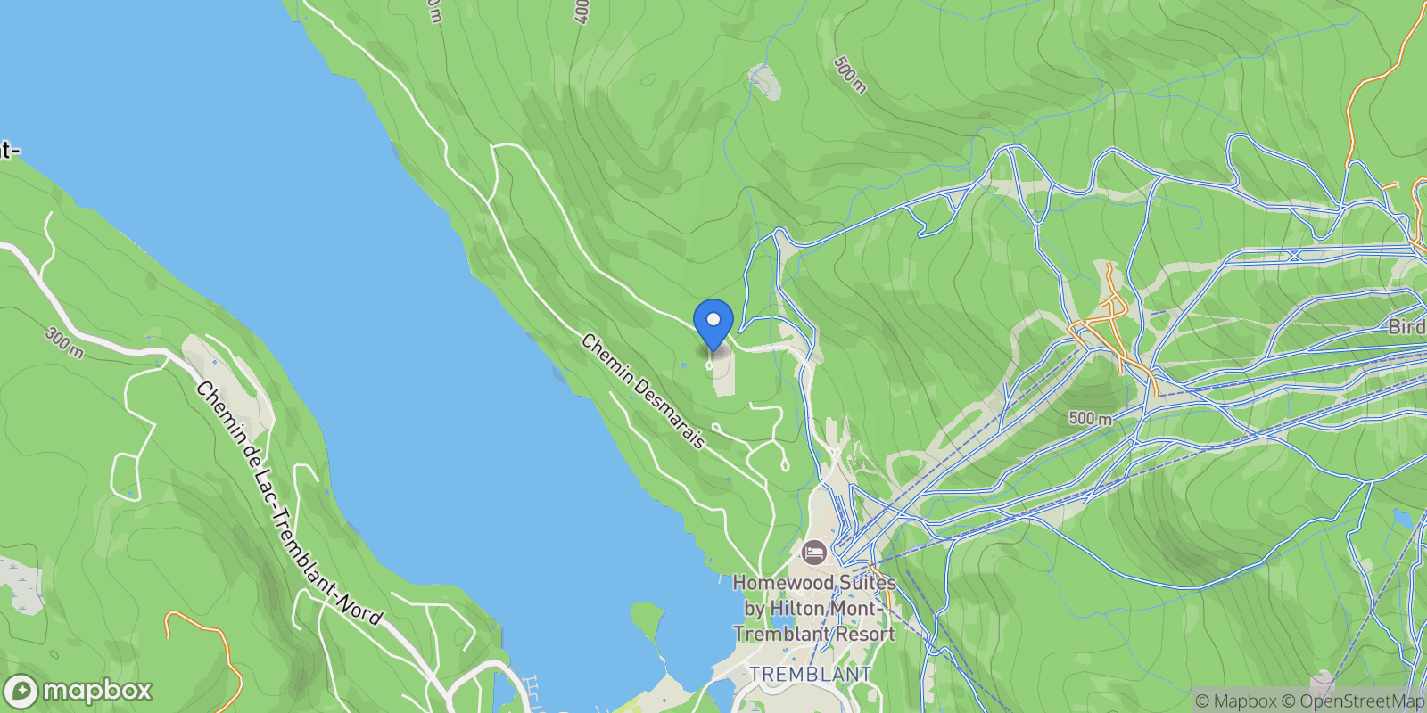 Map showing 113 Ch. des Légendes, Mont-Tremblant, Quebec, Canada.